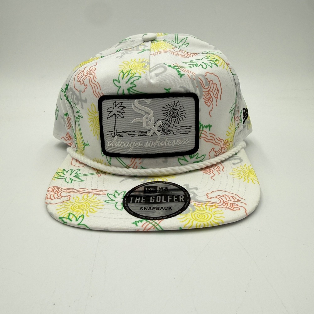 Chicago White Sox New Era The Golfer Printed Island Snapback Adjustable Hat NWT